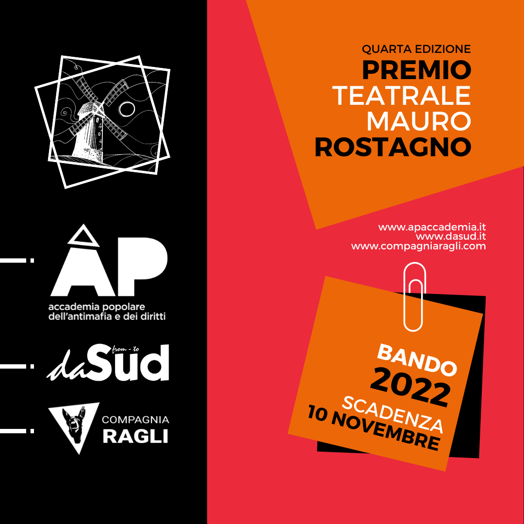 Premio teatrale Mauro Rostagno: online il bando 2022. In palio 1.000 euro al miglior spettacolo
