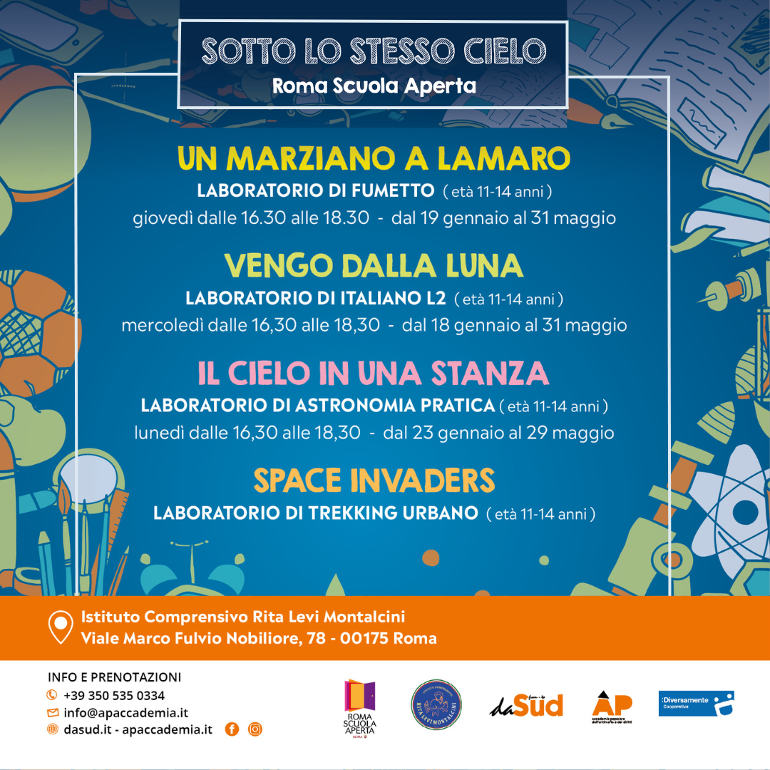 #RomaScuolaAperta: tutti i percorsi e i laboratori attivi all’IC Rita Levi Montalcini